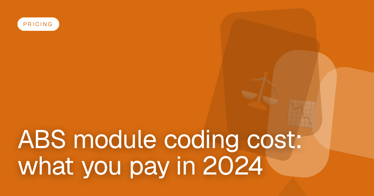 ABS module coding cost: what you pay in 2024