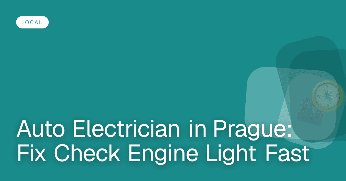 Auto Electrician in Prague: Fix Check Engine Light Fast