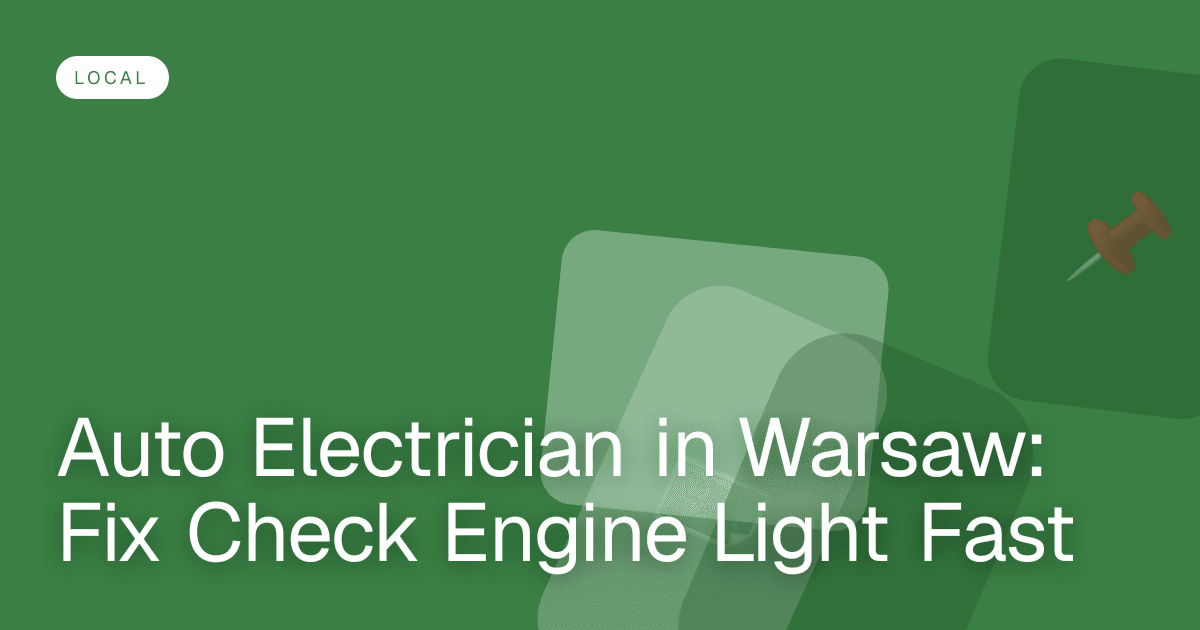 Auto Electrician in Warsaw: Fix Check Engine Light Fast