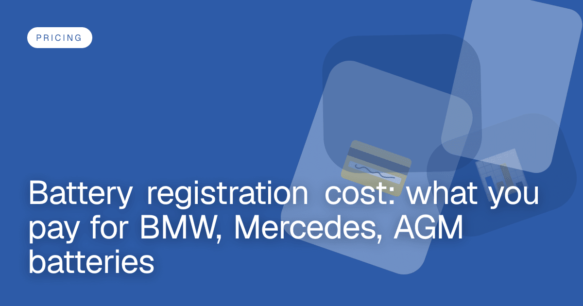 Battery registration cost: what you pay for BMW, Mercedes, AGM batteries