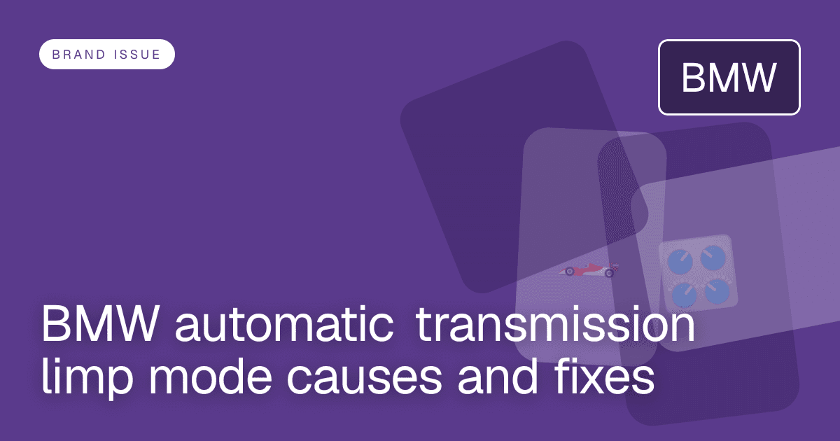 BMW automatic transmission limp mode causes and fixes