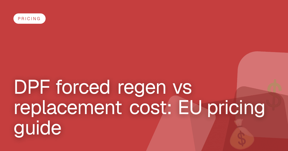 DPF forced regen vs replacement cost: EU pricing guide
