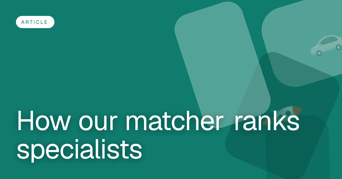 How our matcher ranks specialists