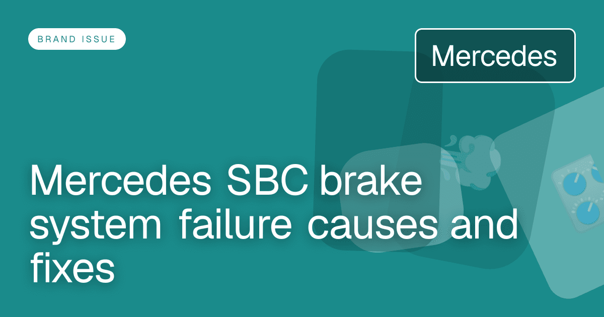 Mercedes SBC brake system failure causes and fixes