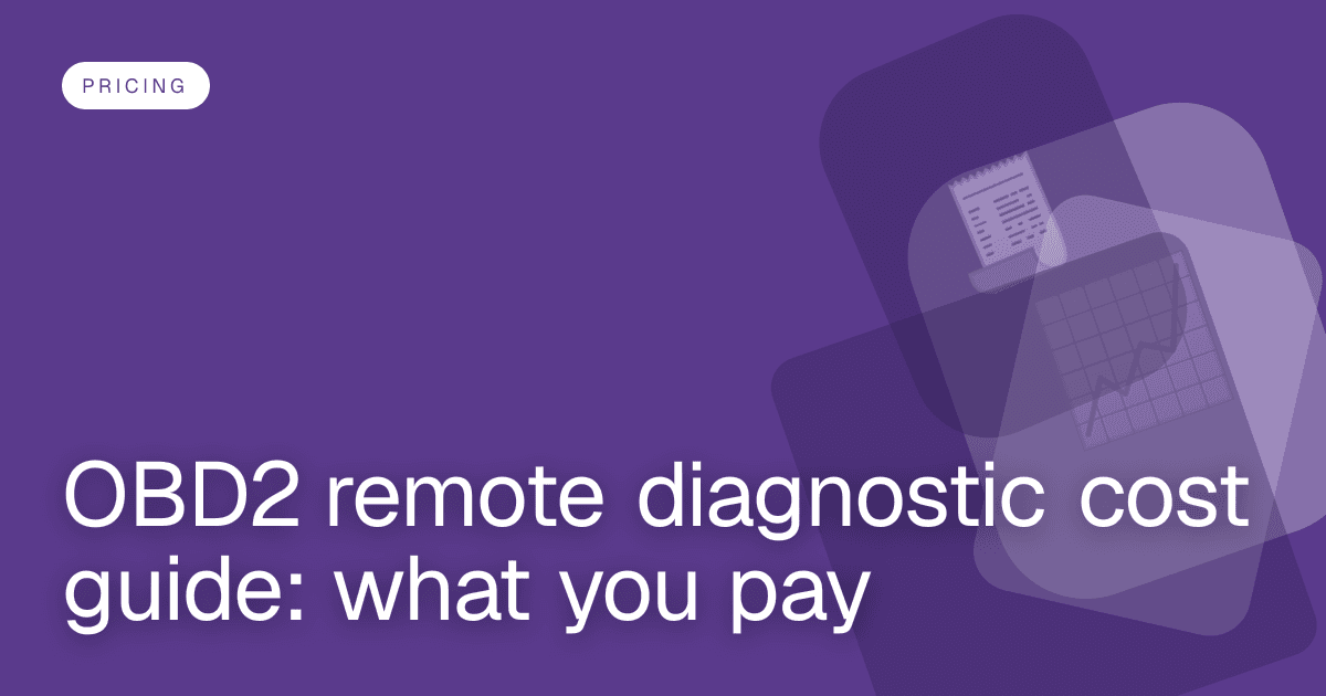 OBD2 remote diagnostic cost guide: what you pay