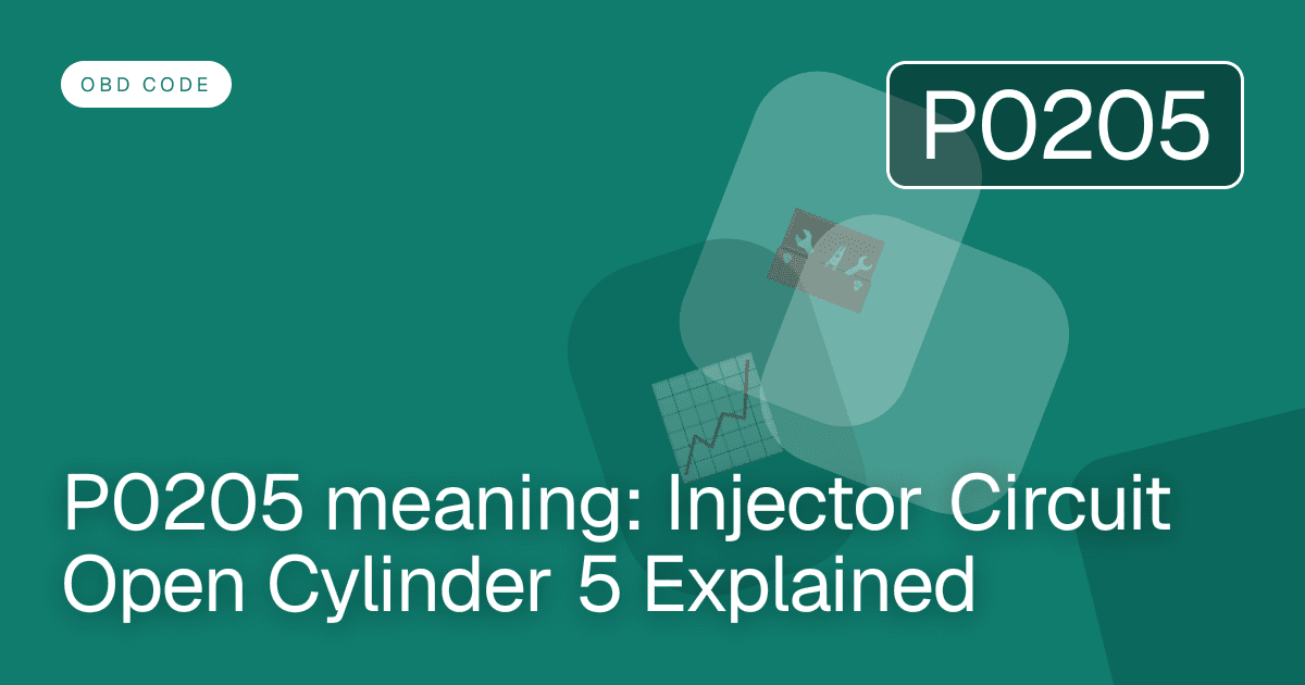 P0205 meaning: Injector Circuit Open Cylinder 5 Explained