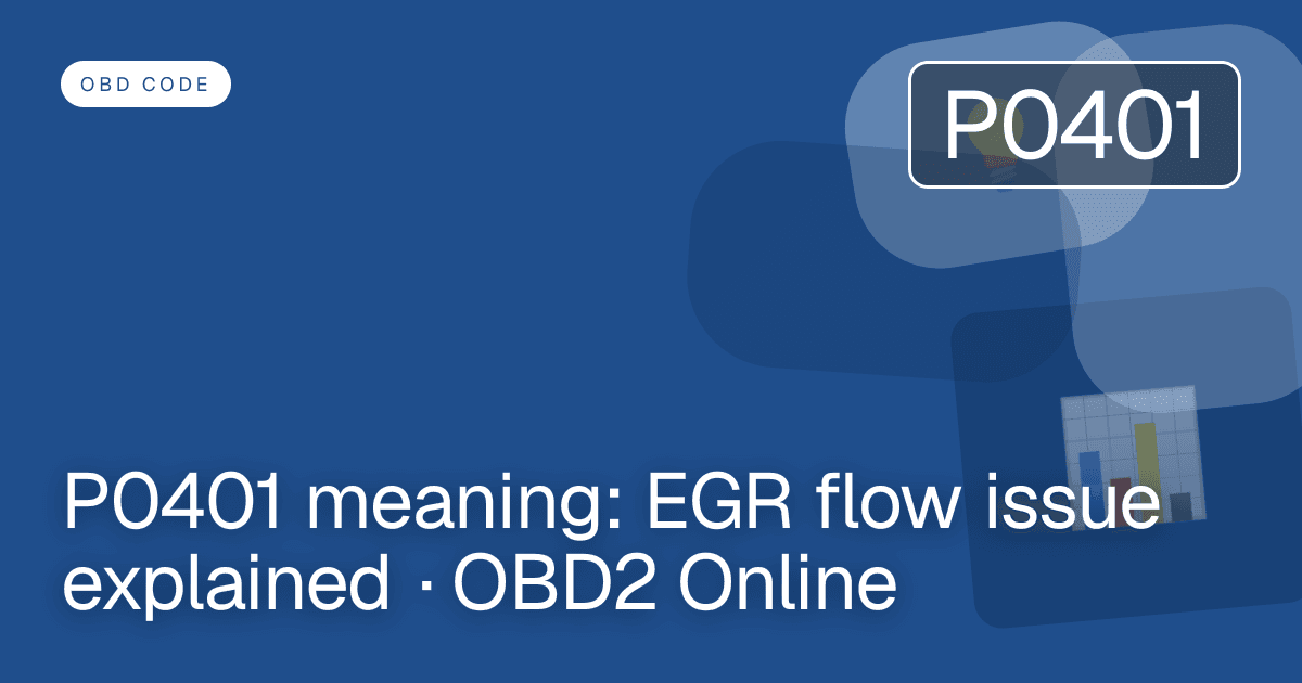 P0401 meaning: EGR flow issue explained · OBD2 Online