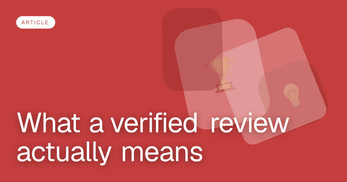 What a verified review actually means