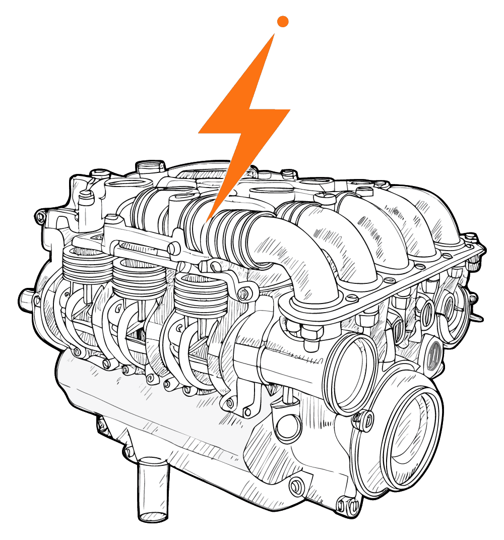 Check engine warning lamp blueprint